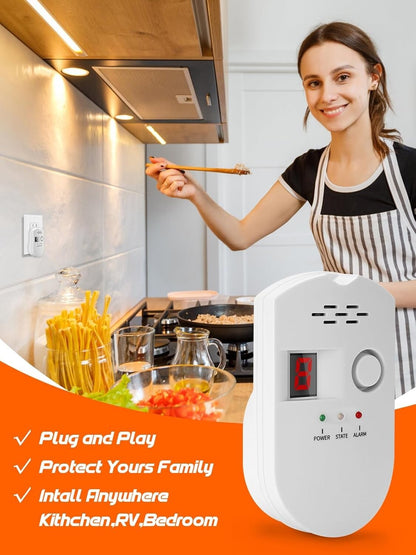Digital Gas Leak Detector Alarm Sensor Propane Butane Methane Natural Gas Catch