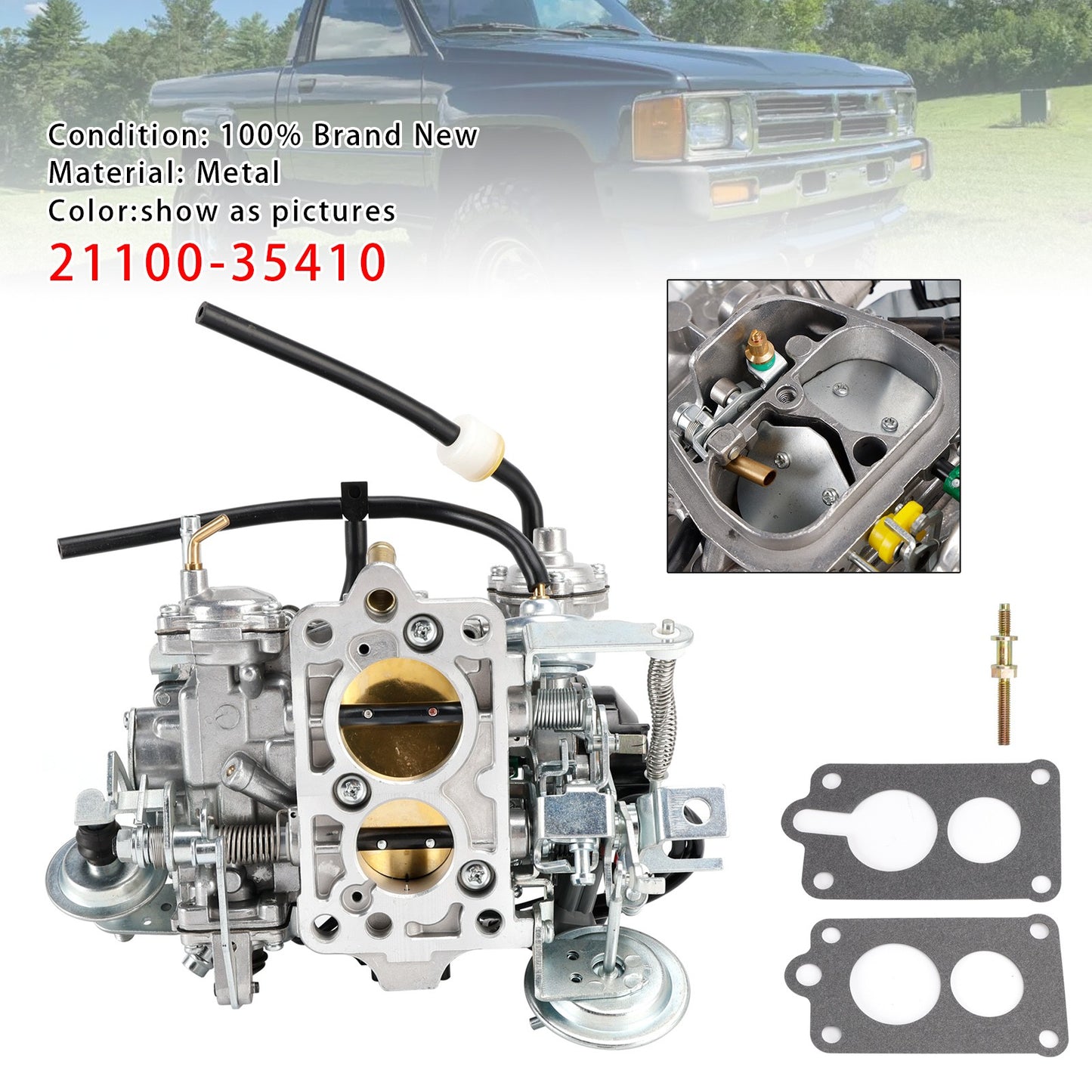 Carburetor 21100-35410 For toyota Truck 1987-1991 22R 2 BBL Square