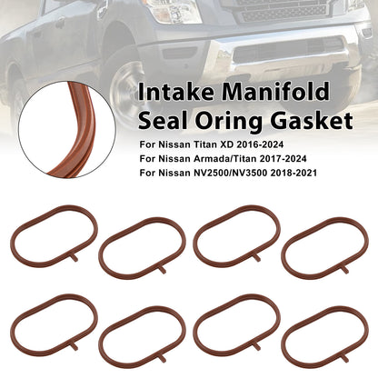 8PCS Intake Manifold Gasket Fit Nissan Titan XD 2016-2024 Fit Armada 2017-2024
