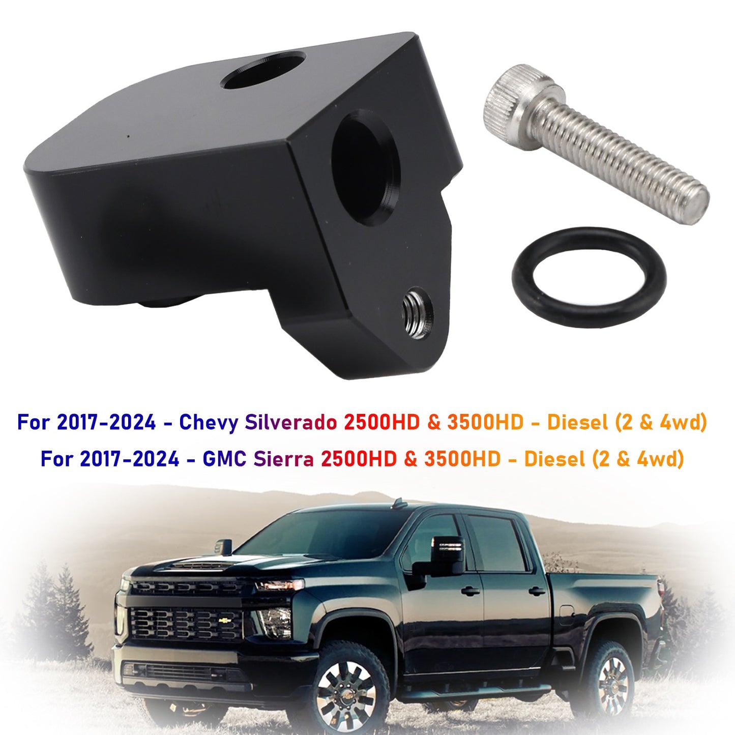Temperature Air Intake Sensor Spacer Kit For 2017-2024 Chevy GM 6.6L Diesel US.