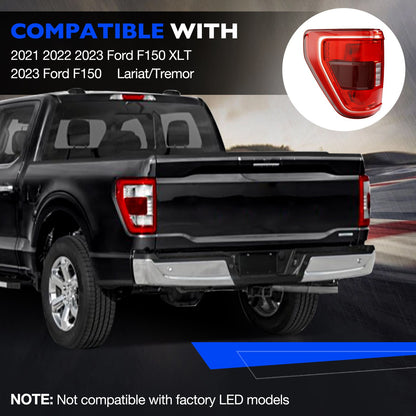 Driver Side LED Tail Light Brake Lamp W/Blind Spot 2021-2023 For Ford F150 F-150