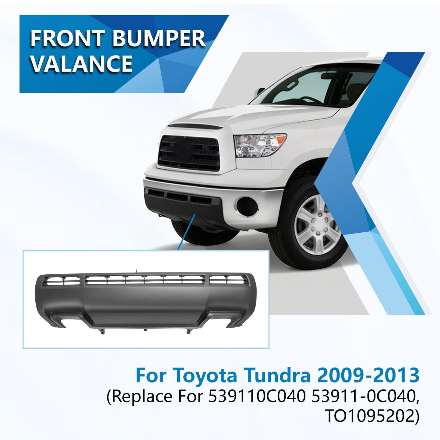 Solid Spare NEW For Toyota Tundra 2009-2013 Textured Front Lower Bumper Valance Cover