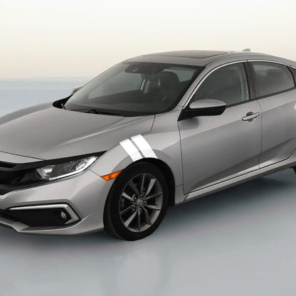 4" Fender Stripe Hash Mark Stripe Decal Graphic Kit For Honda Civic