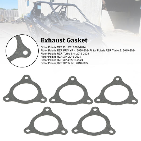 5x 5814340 5814963 Upgraded Exhaust Gasket for Polaris RZR Turbo XP PRO 2016-23