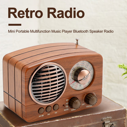 Retro-Style Decorative Radio Mini Multifunction Music Player Bluetooth Speaker*