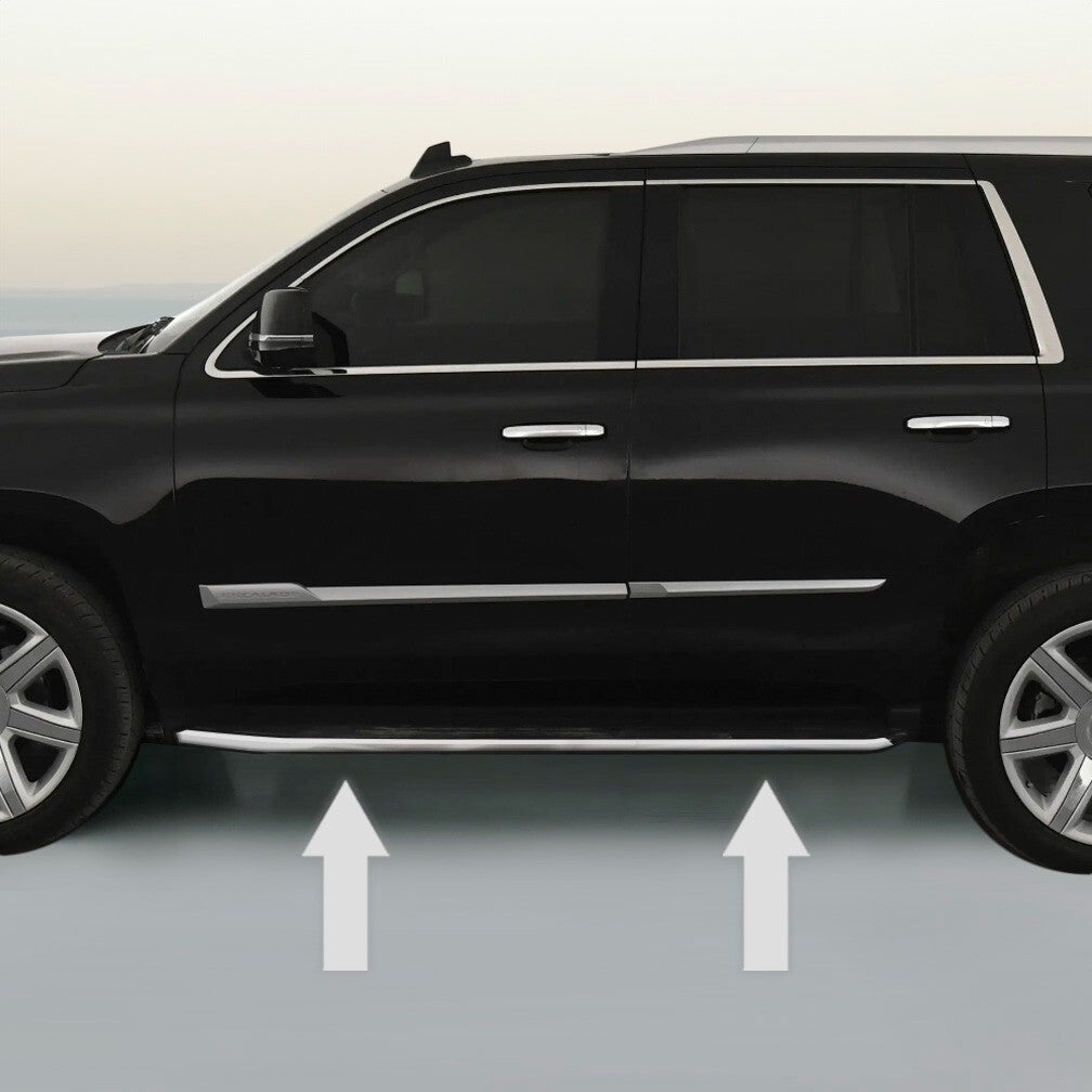 CHROME RUNNING BOARD TRIM MOLDING PACKAGE For 2015-2019 CADILLAC ESCALADE