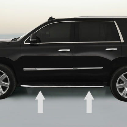 CHROME RUNNING BOARD TRIM MOLDING PACKAGE For 2015-2019 CADILLAC ESCALADE