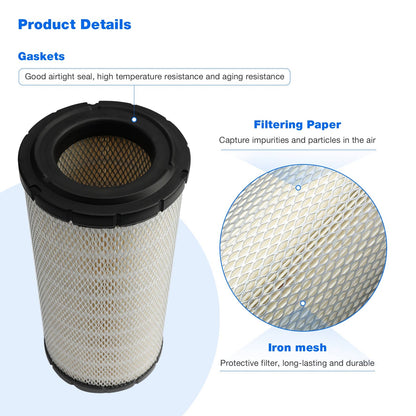 P828889 P829333 Air Filters Set Fits John Deere 5103 5203 Cat 416C 416D Kubota