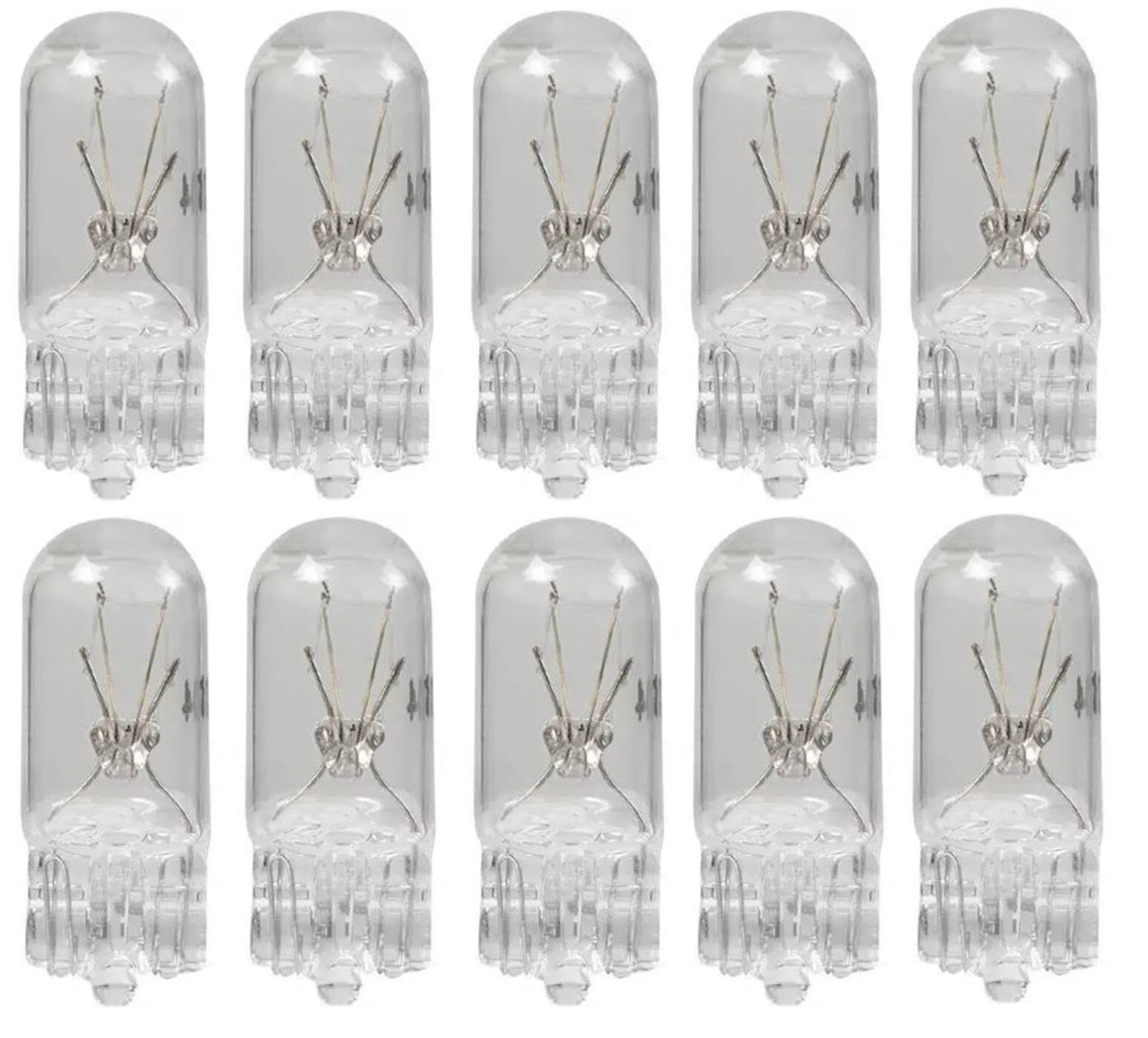 Solid Spare 194 .27A 14V Low Voltage T-3 1/4 Mini Wedge Base Miniature Bulb - 10 PACK