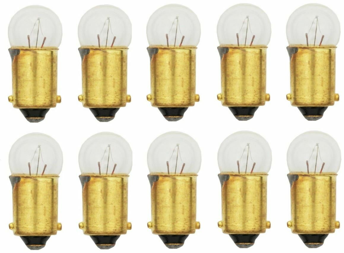 Solid Spare 10x 53 Light Bulb Miniature Gauge Cluster Instrument Panel 12V G3-1/2 BA9S