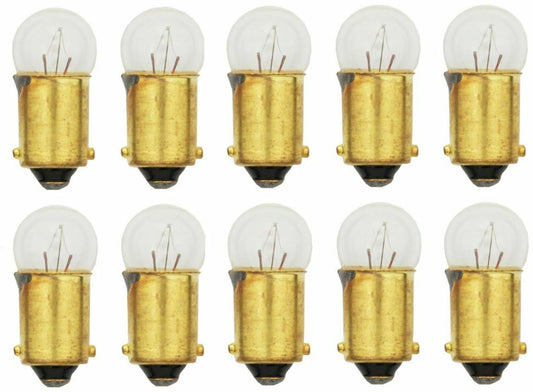 Solid Spare 10x 53 Light Bulb Miniature Gauge Cluster Instrument Panel 12V G3-1/2 BA9S