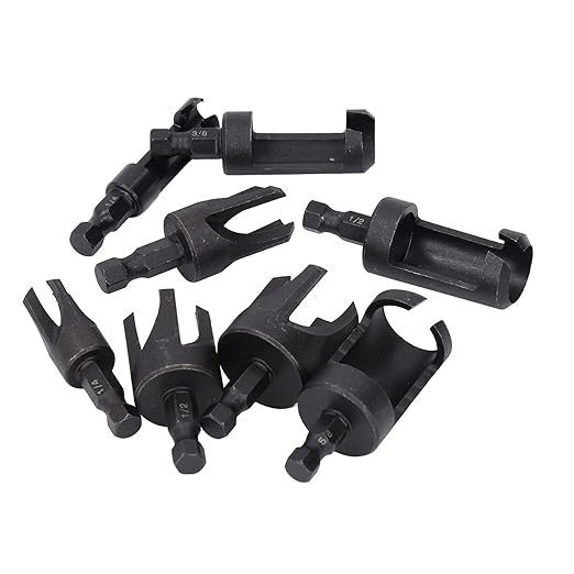 8Pcs Wood Plug Cutter Straight & Tapered Taper Drill Bit Set 1/4 Inch Hex Shank