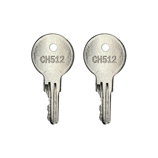 Solid Spare (2) Ignition Key For Bauer Locks Yale Diamond Plate American Crane CH512
