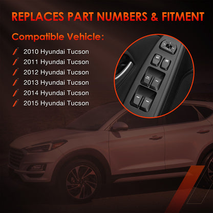93571-2S000 Master Power Window Control Switch Kit For 2010-2015 Hyundai Tucson