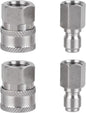 2 Sets Npt 3/8 Inch Pressure Washer Quick Connect Kit, Stainless Steel Male And
