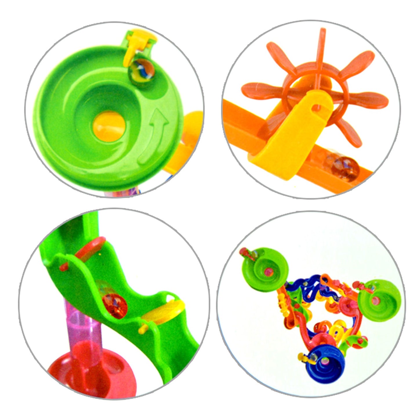 105 pcs Marble Run Race Set Railway Building Blocks Construction Track Toys Xmas
