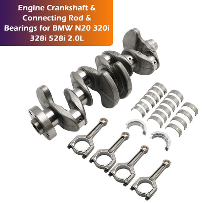Engine Crankshaft & Connecting Rod & Bearings for BMW N20 320i 328i 528i 2.0L