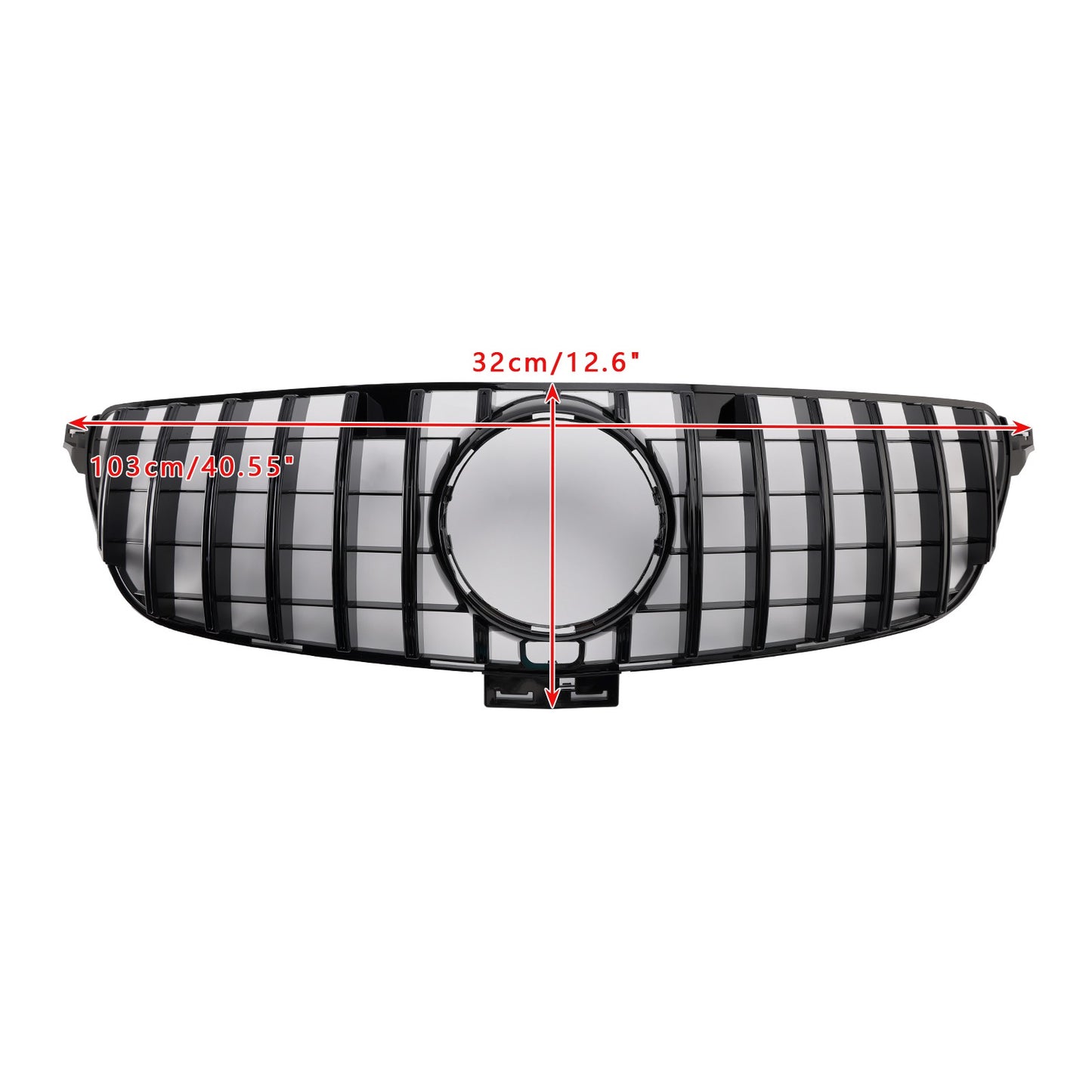 GT Style Front Bumper Grille Grill Fit Mercedes Benz GLE-Class W166 2015~2018