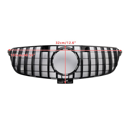 GT Style Front Bumper Grille Grill Fit Mercedes Benz GLE-Class W166 2015~2018