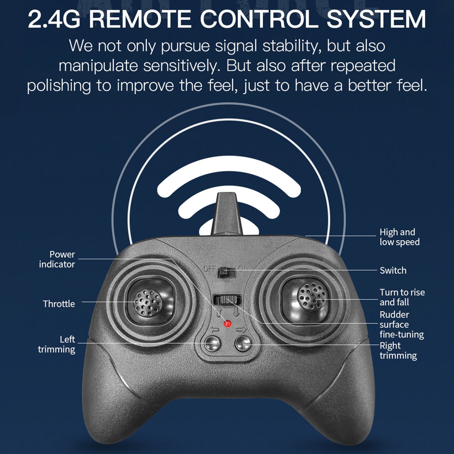 3Channel P51 Remote Control 2.4Ghz 6Axis Stabilizer Airplane Toy With 2Batteries