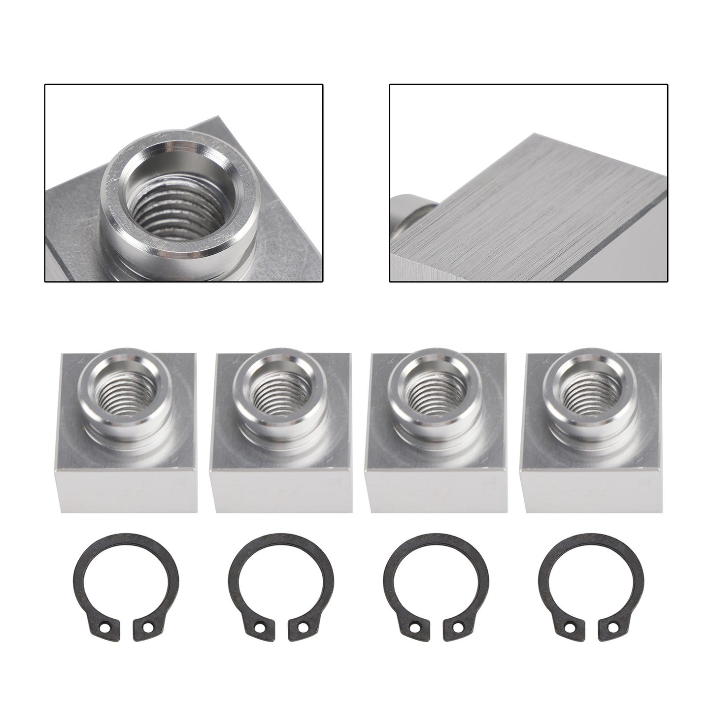 4X Set Snowmobile Trailer Insert Nut & Snap Ring 04414 03400 For Triton Xt & Lt