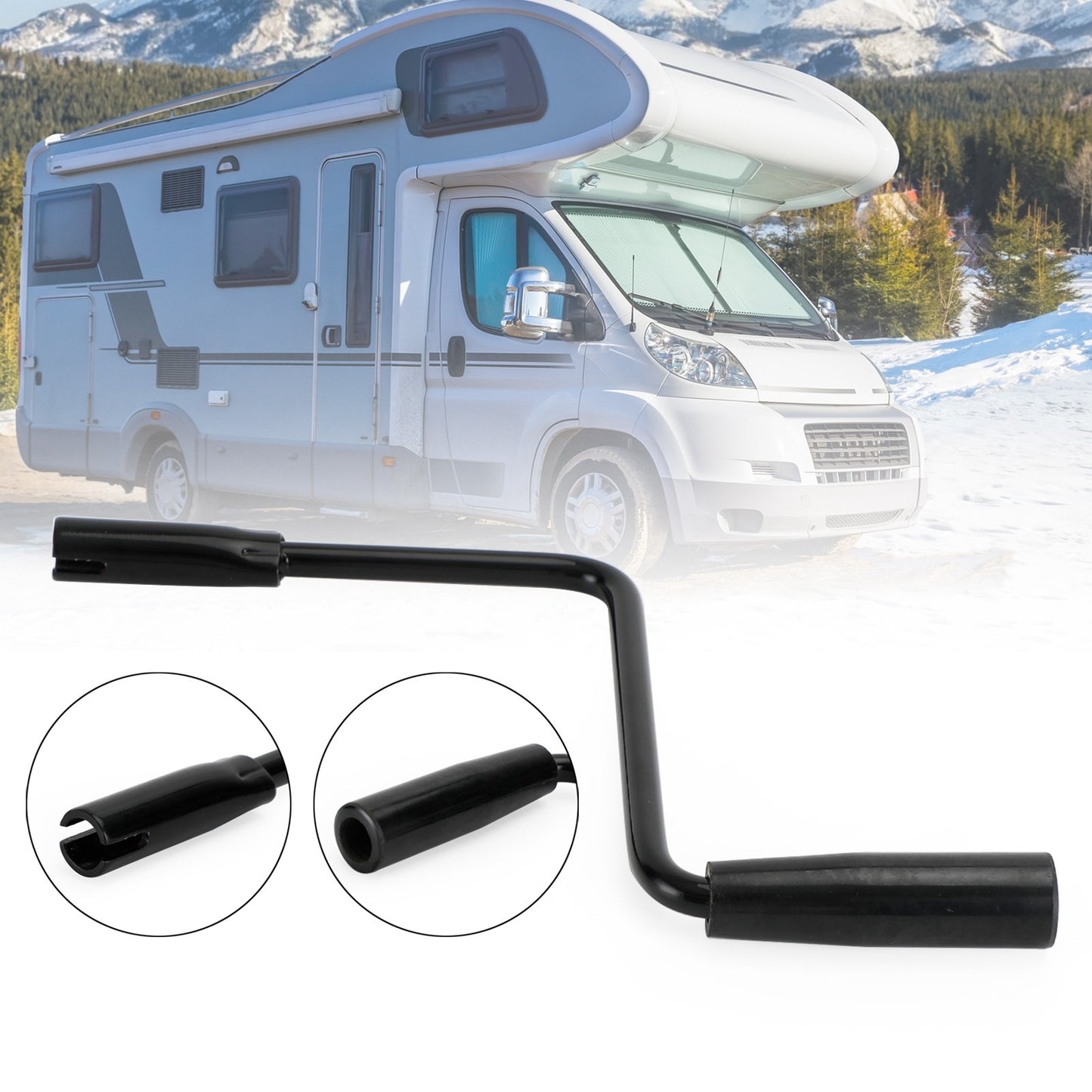 NEW Pop Up Camper Crank Handle Caravan RV Camping Canopy Rocker Black