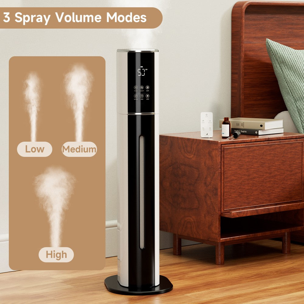 2.4gal/9L Air Purifier Humidifier w/ Timer & Humidity Control 3-Speed Ultrasonic