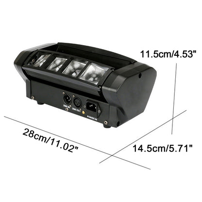 80W 8LED RGBW Spider Moving Head Stage Lighting Beam DMX Disco Party DJ Lighting
