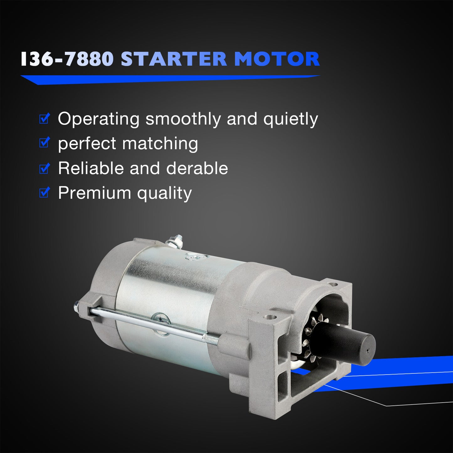 Lawn Mower Starter Motor for Toro Timecutter Titan HD 1500, Exmark 2P77F Engines