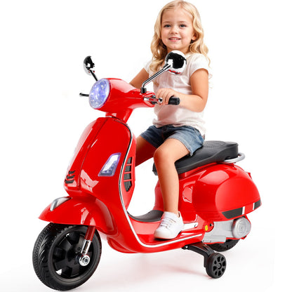 ??Dual Electric 6V Ride On Motorcycle Toy Car For Kid 3 Wheeler Toy Car Red