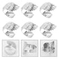 6PCS Silver Napkin Rings Leaf Napkin Holder Adornmen Alloy