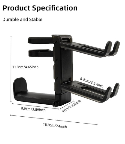 3-in-1 PC Gaming Headphone Headset Earphone Stand Hook Hanger Holder Under Desk