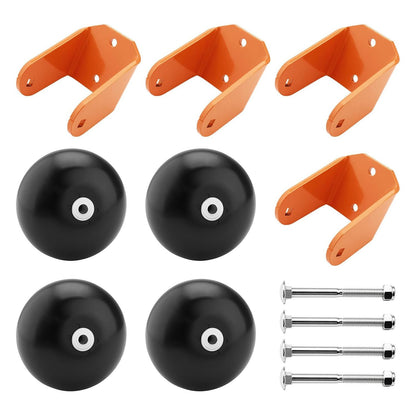 4X Deck Anti Scalp Wheel Rollers & Brackets For Scag Mower 42" 48" 52" 61" Deck