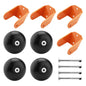 4X Deck Anti Scalp Wheel Rollers & Brackets For Scag Mower 42" 48" 52" 61" Deck