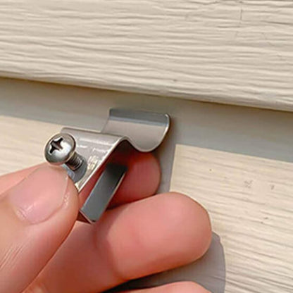 10Pcs No-Hole Needed Vinyl Siding Clips Hooks Heavy Duty Hanger Security Camera