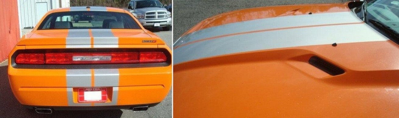 9" VINYL RALLY STRIPES RACING STRIPE HOOD TRUNK ROOF For DODGE CHALLENGER