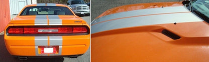 9" VINYL RALLY STRIPES RACING STRIPE HOOD TRUNK ROOF For DODGE CHALLENGER
