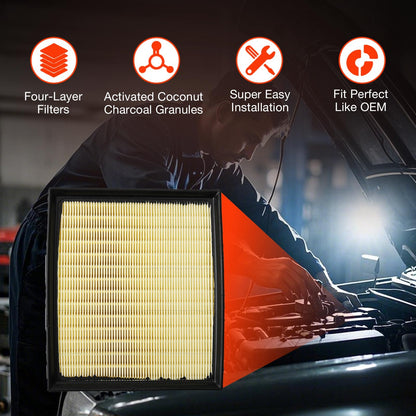 17801-F4010 Engine Cabin Air Filter For 2022-2025 Toyota Tundra Sequoia 3.4L V6