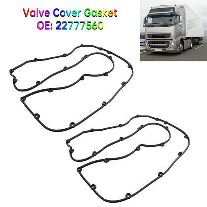 Set of 2 Valve Cover Gaskets 22777560 Fit for Volvo D13 Truck！
