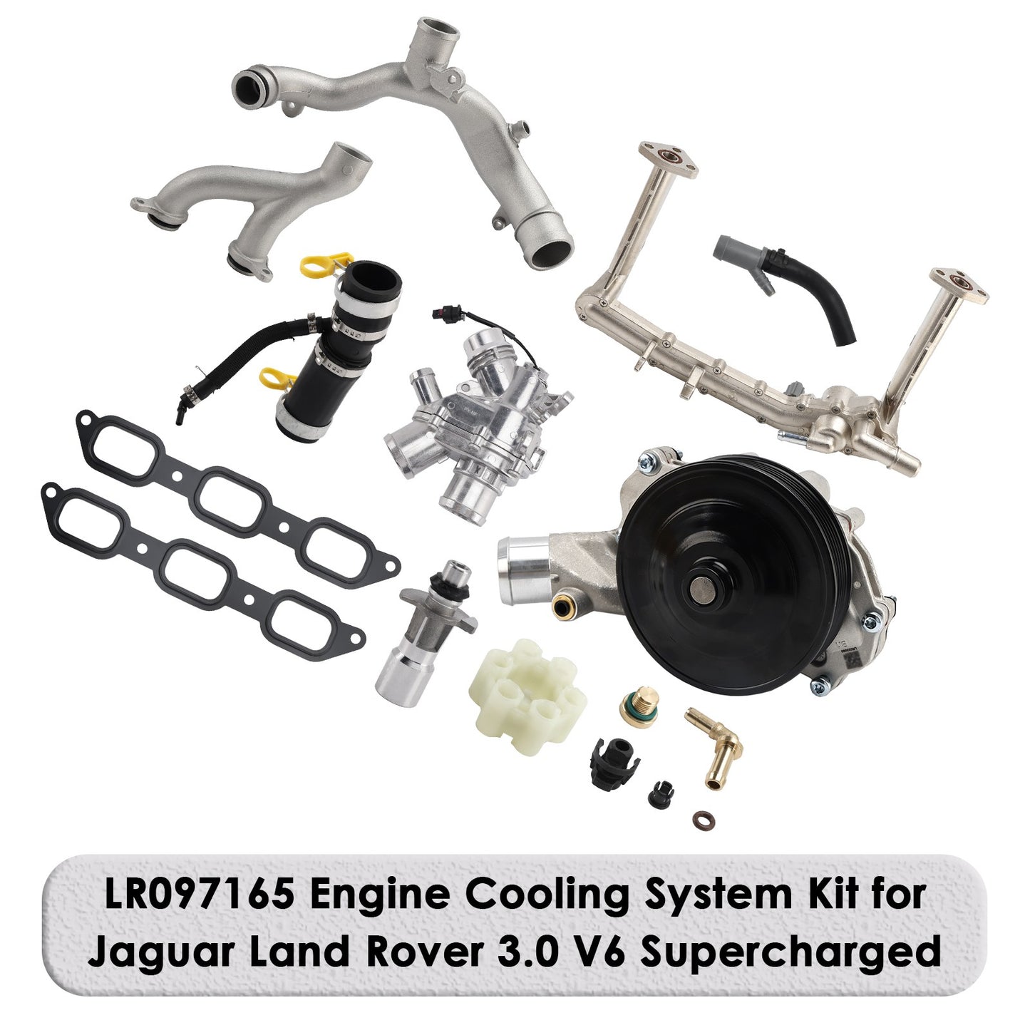 LR097165 Engine Cooling System Kit for Jaguar Land Rover 3.0 V6 Supercharged