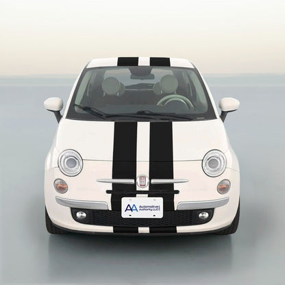 6" DUAL VINYL RALLY STRIPES RACING STRIPE + BONUS INSTALL KIT For FIAT 500