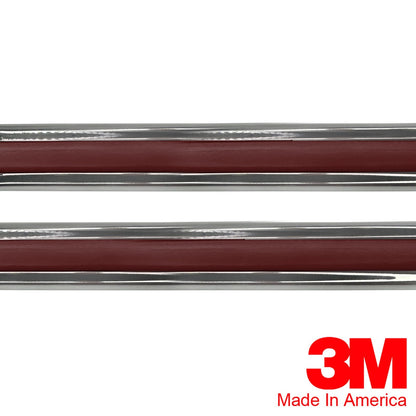 Vintage Style 5/8" Autumn Maple & Chrome Body Trim Molding - Formed Pointed Ends
