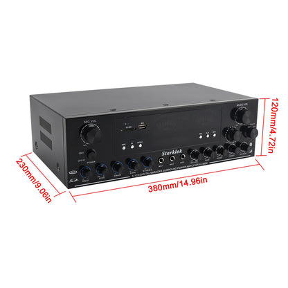 3000W Peak Stereo HiFi Power Amplifier High-Power 5.1Channel Subwoofer Amplifier