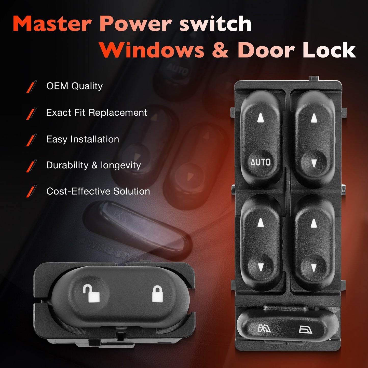 Master Power Window & Door Lock Switch Fit 2002-05 Ford F250 Excursion Explorer
