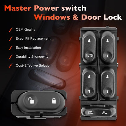 Master Power Window & Door Lock Switch Fit 2002-05 Ford F250 Excursion Explorer