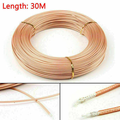 30m RG316 RF Coax Coaxial cable Connector 50ohm M17/113 Shielded Pigtail 98ft