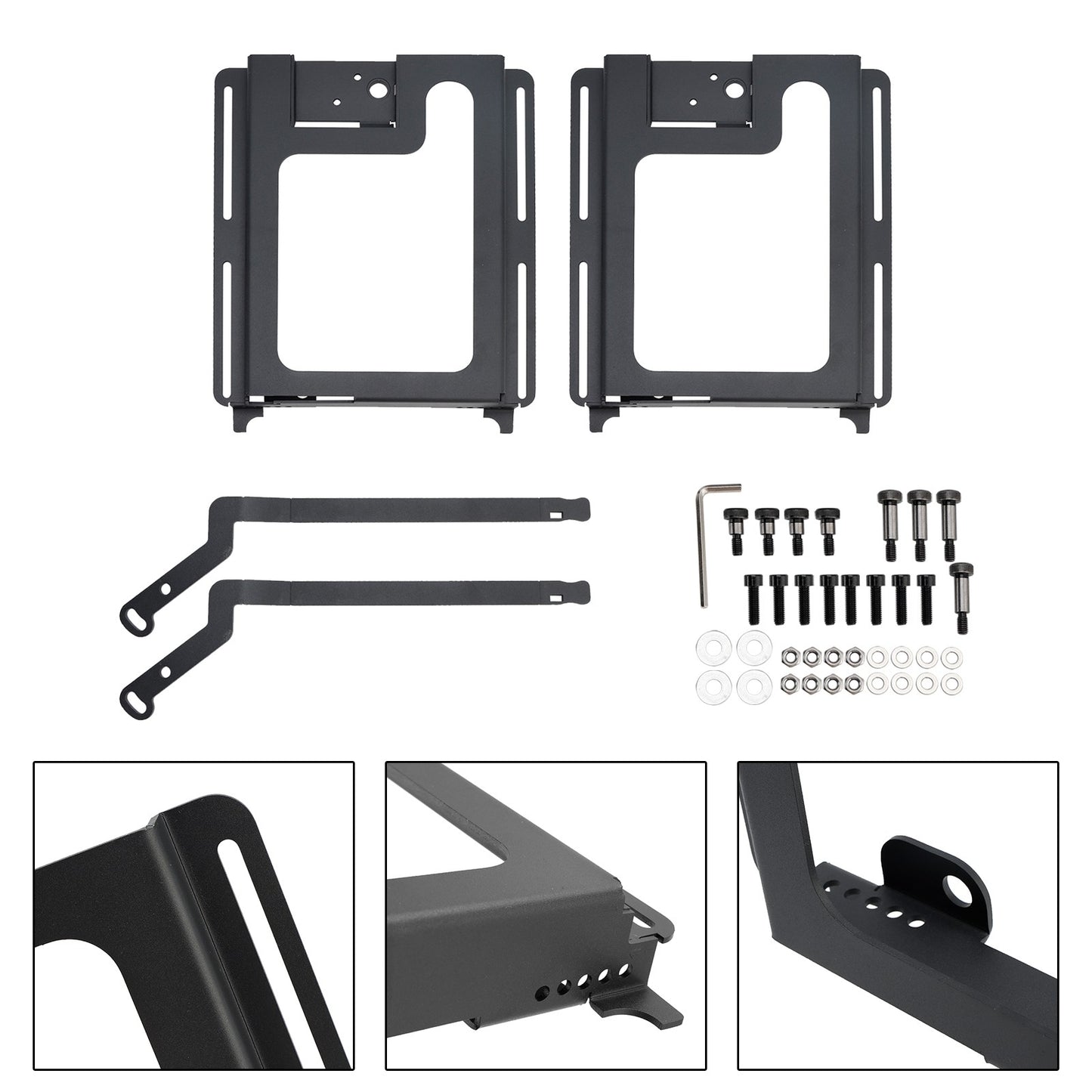 2 Pack Utv Seat Bases Lower&Recline Kit For Polaris Rzr 800/900 1000 Xp Turbo