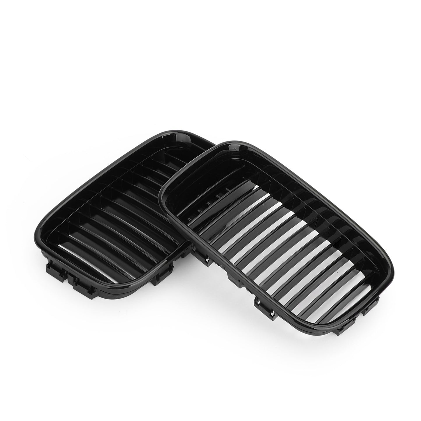 Pair Glossy Black Kidney Sport Hood Grill Grille For 1992-1996 BMW E36 318i 325i