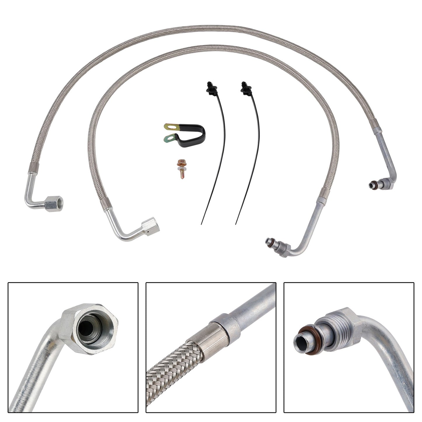 2X Oil Hose Oil Cooler Lines 2204030 5412355 For Polaris Trail Boss 330 03-08