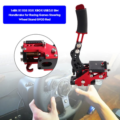 USB3.0 14Bit XSX XBOX Handbrake for Racing Games Steering Wheel Stand G920 Red